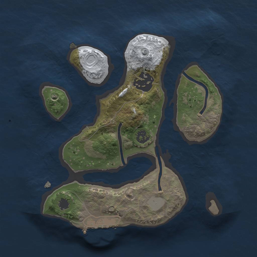 Rust Map: Procedural Map, Size: 2000, Seed: 3890090, 7 Monuments