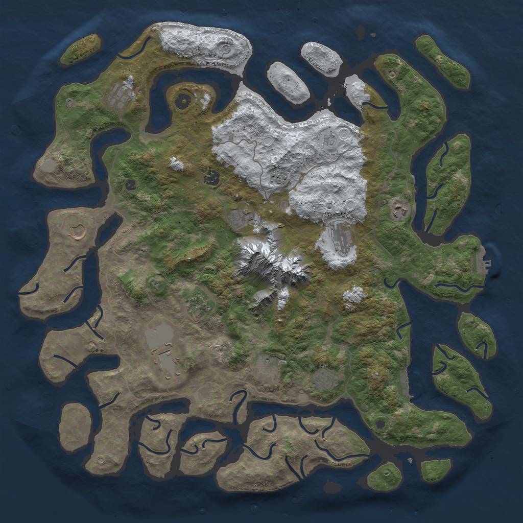 Rust Map: Procedural Map, Size: 5000, Seed: 88421336, 20 Monuments
