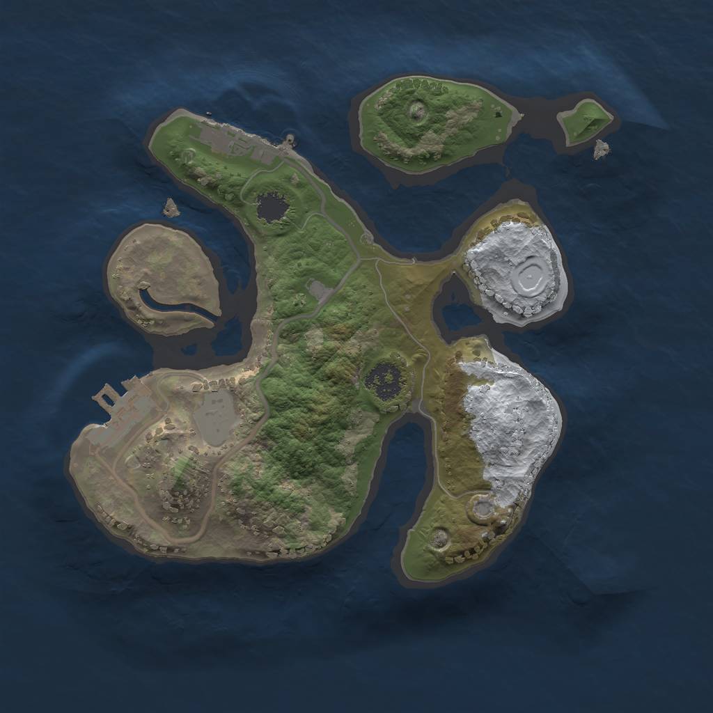 Rust Map: Procedural Map, Size: 2000, Seed: 1642425, 7 Monuments