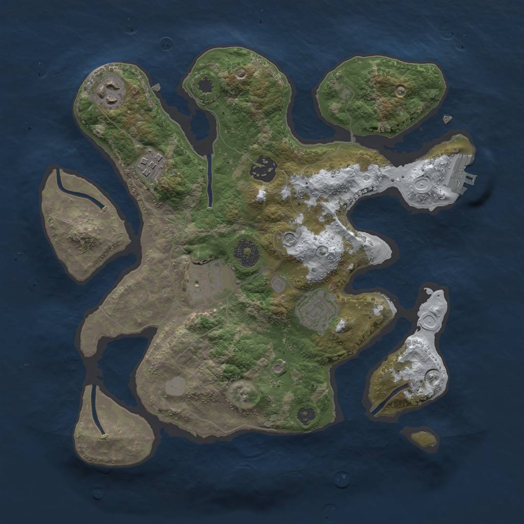 Rust Map: Procedural Map, Size: 3000, Seed: 95285, 12 Monuments