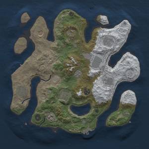 Thumbnail Rust Map: Procedural Map, Size: 3500, Seed: 1058329870, 19 Monuments