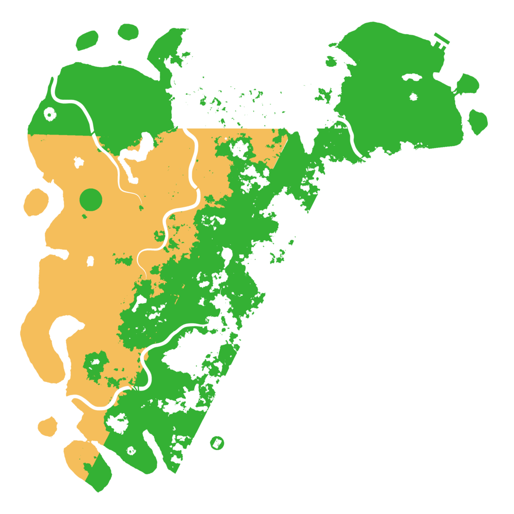 Biome Rust Map: Procedural Map, Size: 6000, Seed: 63070106