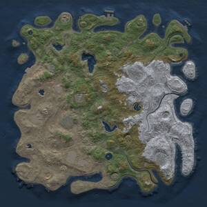 Thumbnail Rust Map: Procedural Map, Size: 4500, Seed: 743176643, 16 Monuments