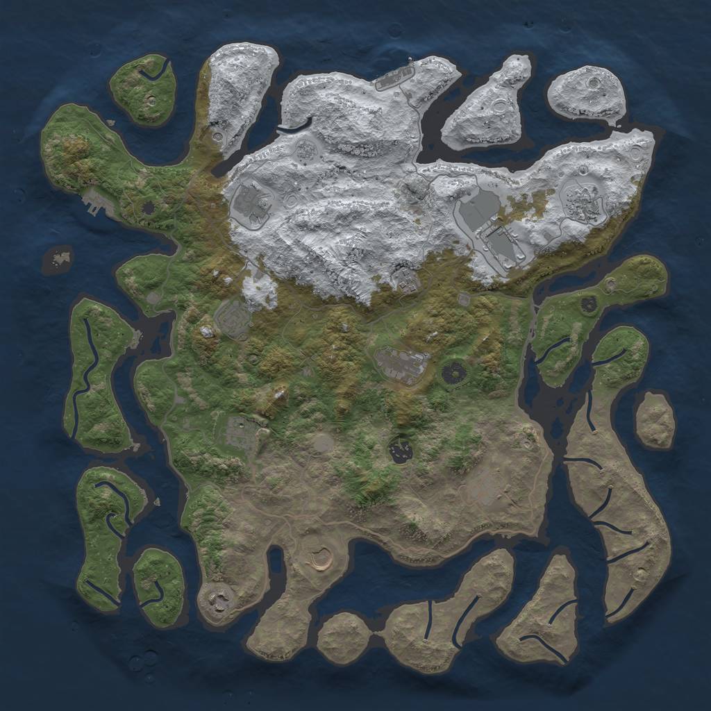 Rust Map: Procedural Map, Size: 4600, Seed: 8167, 20 Monuments