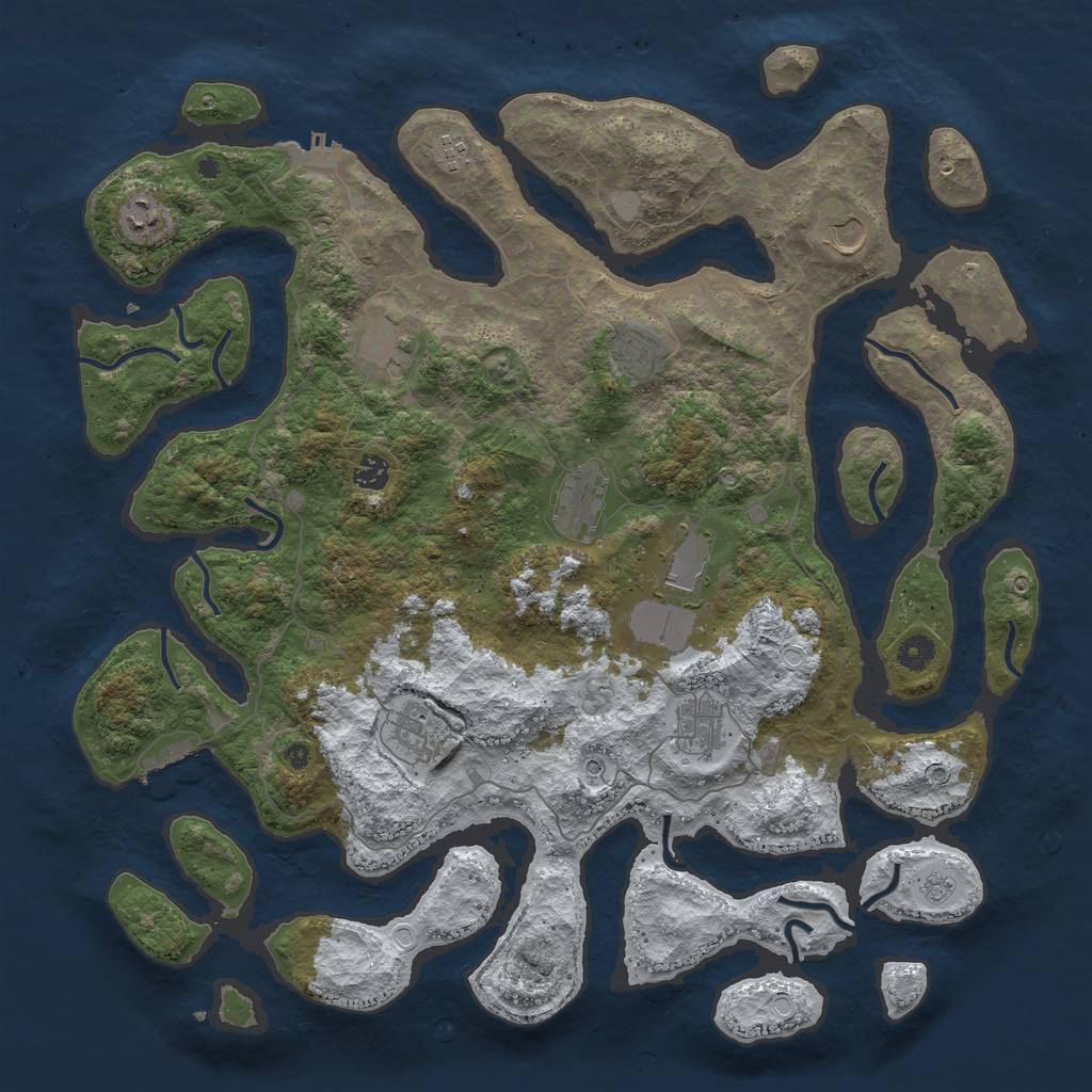 Rust Map: Procedural Map, Size: 4500, Seed: 5030166, 19 Monuments