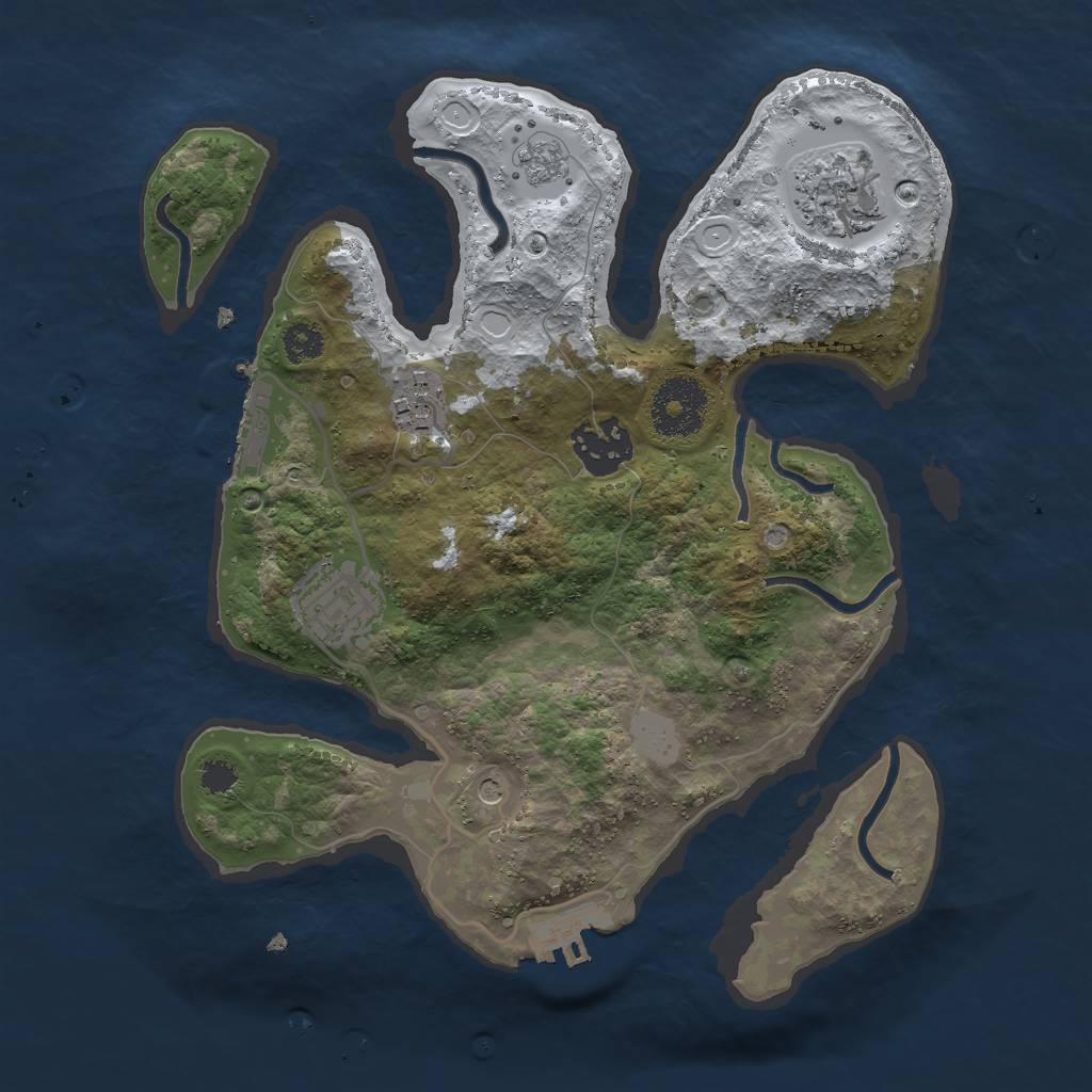 Rust Map: Procedural Map, Size: 2800, Seed: 2030530, 13 Monuments