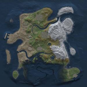 Thumbnail Rust Map: Procedural Map, Size: 3000, Seed: 68, 10 Monuments