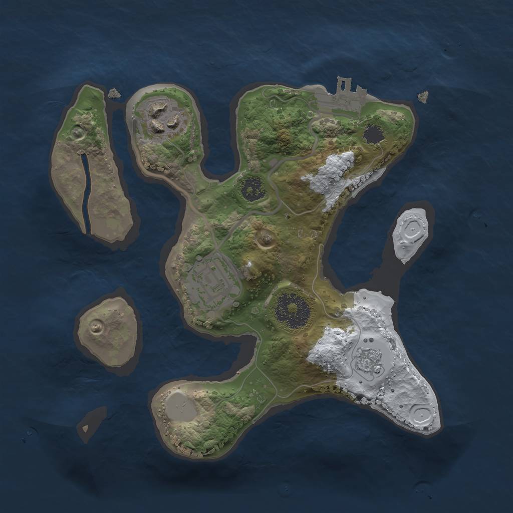 Rust Map: Procedural Map, Size: 2200, Seed: 1738011476, 9 Monuments