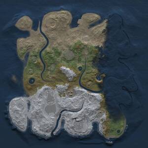 Thumbnail Rust Map: Procedural Map, Size: 3600, Seed: 37, 13 Monuments