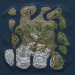 Thumbnail Rust Map: Procedural Map, Size: 3600, Seed: 37, 17 Monuments