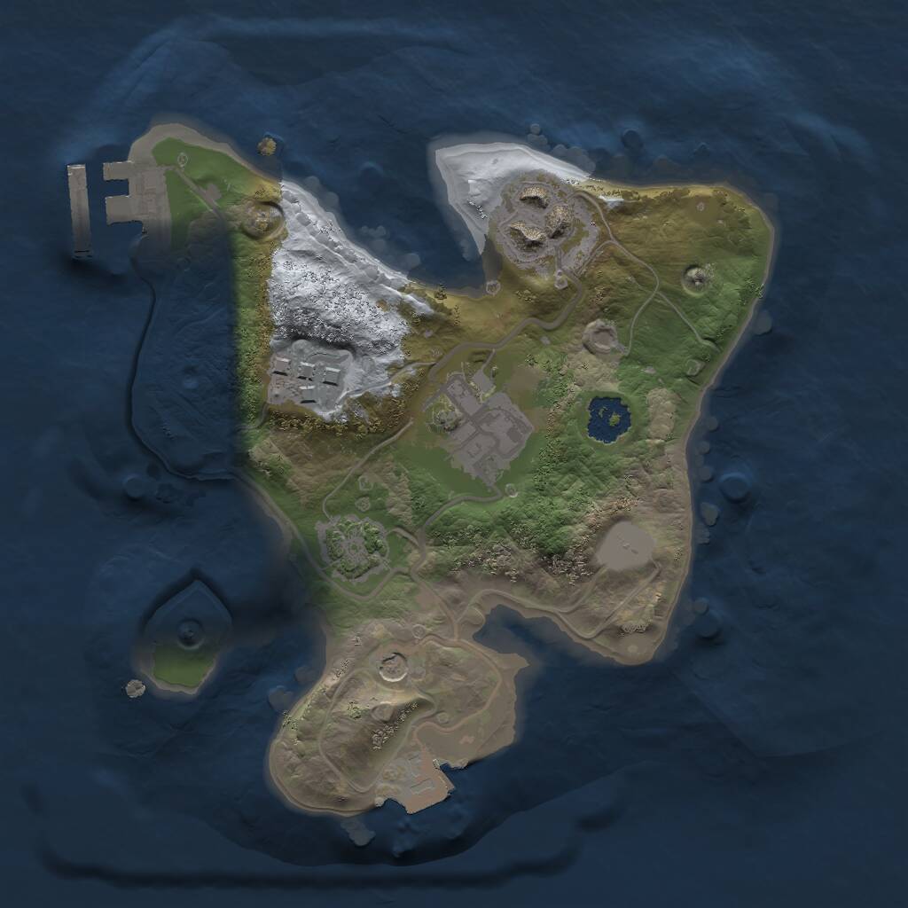 Rust Map: Procedural Map, Size: 2000, Seed: 6736, 7 Monuments
