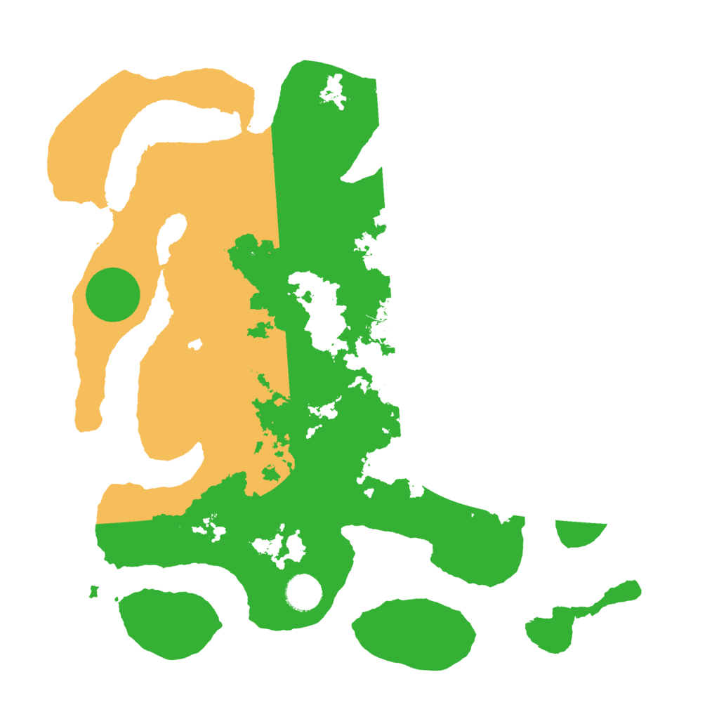 Biome Rust Map: Barren, Size: 3500, Seed: 993607