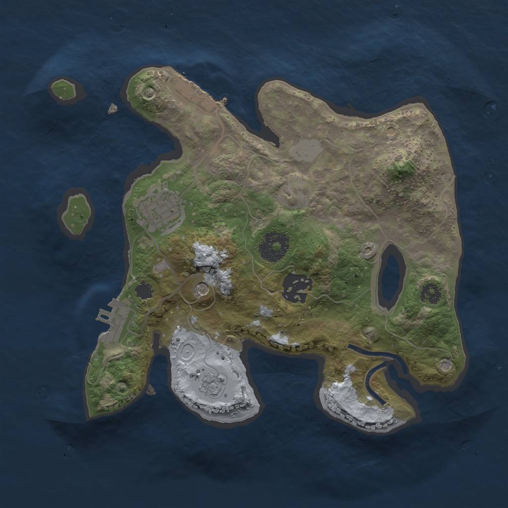 Rust Map: Procedural Map, Size: 2500, Seed: 5457975, 11 Monuments