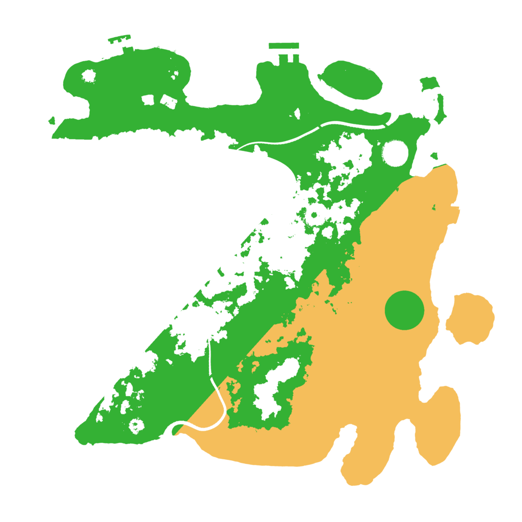 Biome Rust Map: Procedural Map, Size: 3500, Seed: 6108334
