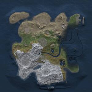 Thumbnail Rust Map: Procedural Map, Size: 2500, Seed: 5081974, 10 Monuments