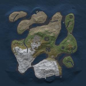 Thumbnail Rust Map: Procedural Map, Size: 2500, Seed: 5081974, 10 Monuments