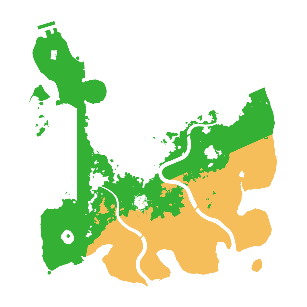 Biome Rust Map: Procedural Map, Size: 3500, Seed: 6153581