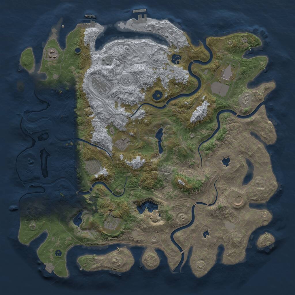 Rust Map: Procedural Map, Size: 4500, Seed: 2094056, 15 Monuments