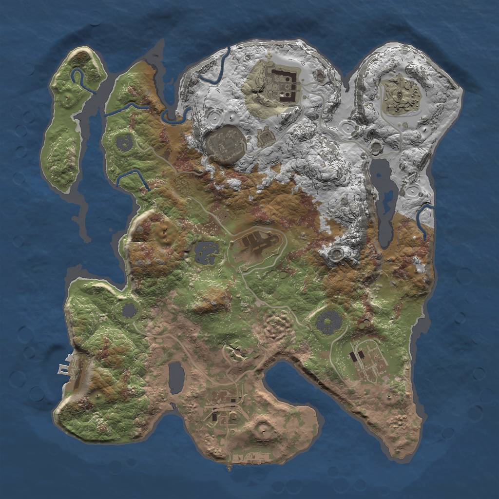 Rust Map: Procedural Map, Size: 3000, Seed: 92, 13 Monuments