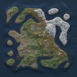 Thumbnail Rust Map: Procedural Map, Size: 3500, Seed: 123, 16 Monuments