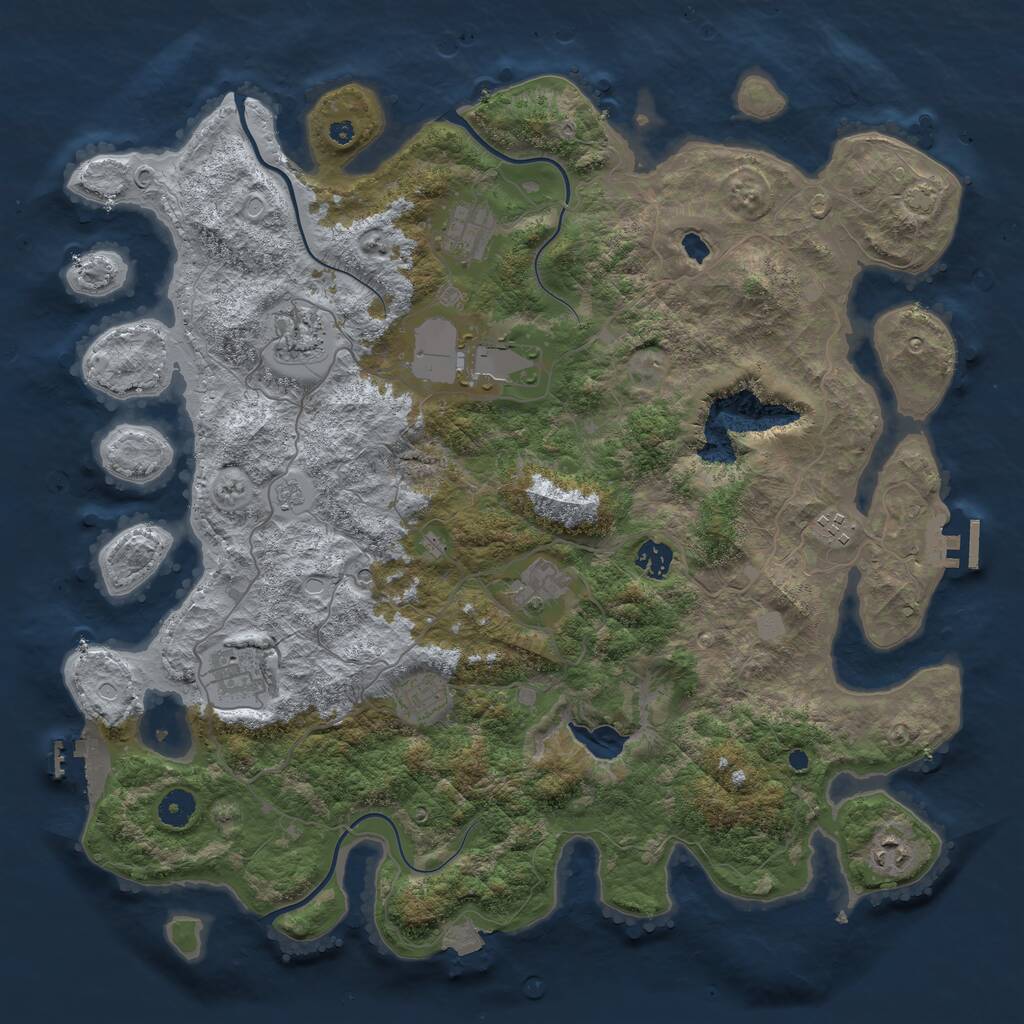 Rust Map: Procedural Map, Size: 4200, Seed: 891, 15 Monuments
