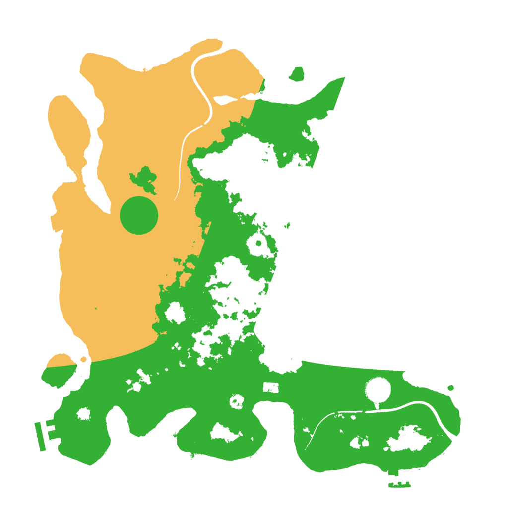 Biome Rust Map: Procedural Map, Size: 3500, Seed: 3550279