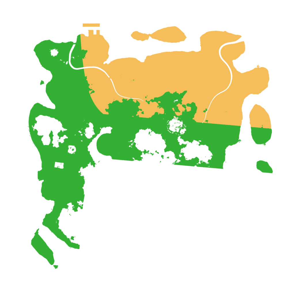 Biome Rust Map: Procedural Map, Size: 3500, Seed: 4891630