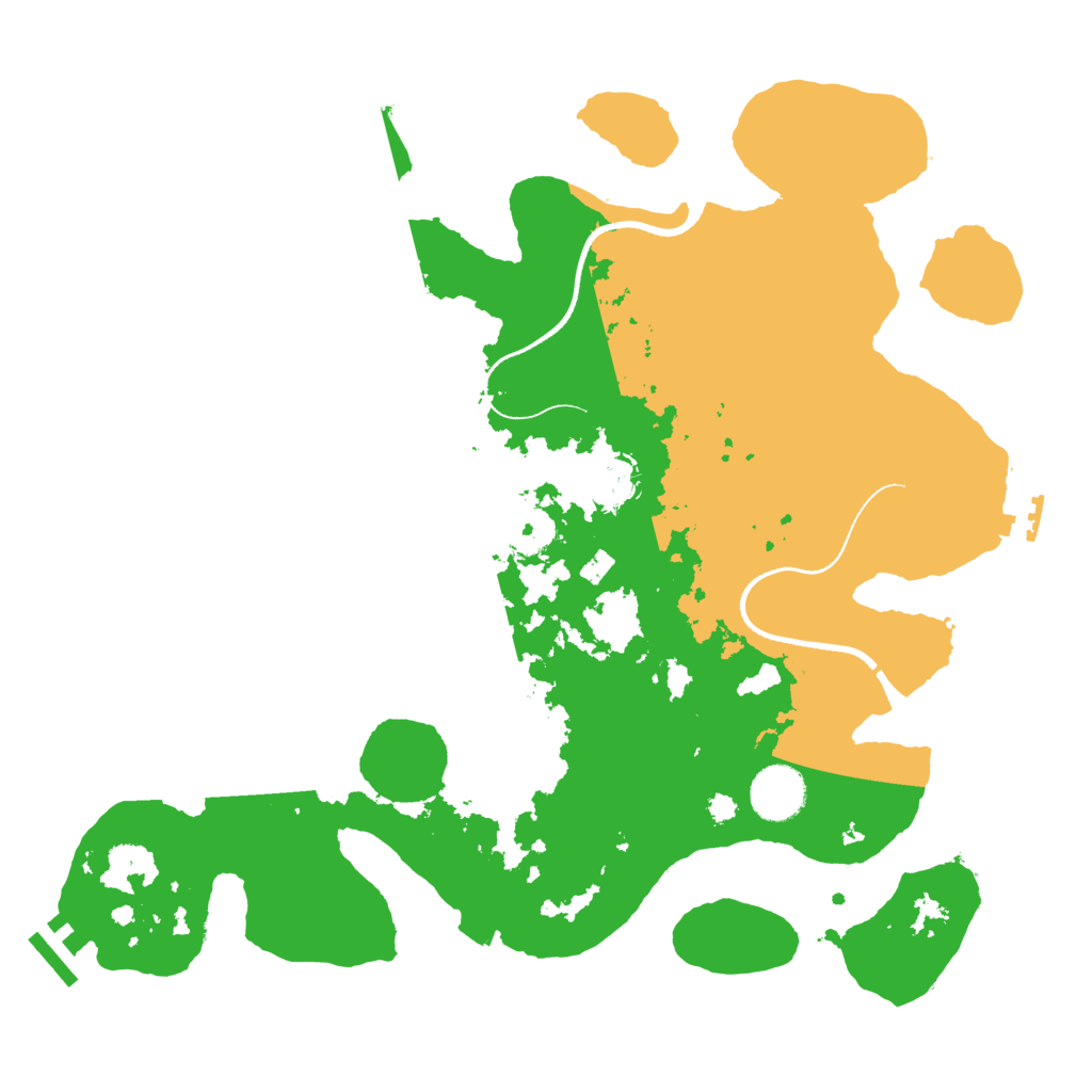 Biome Rust Map: Procedural Map, Size: 3500, Seed: 615624