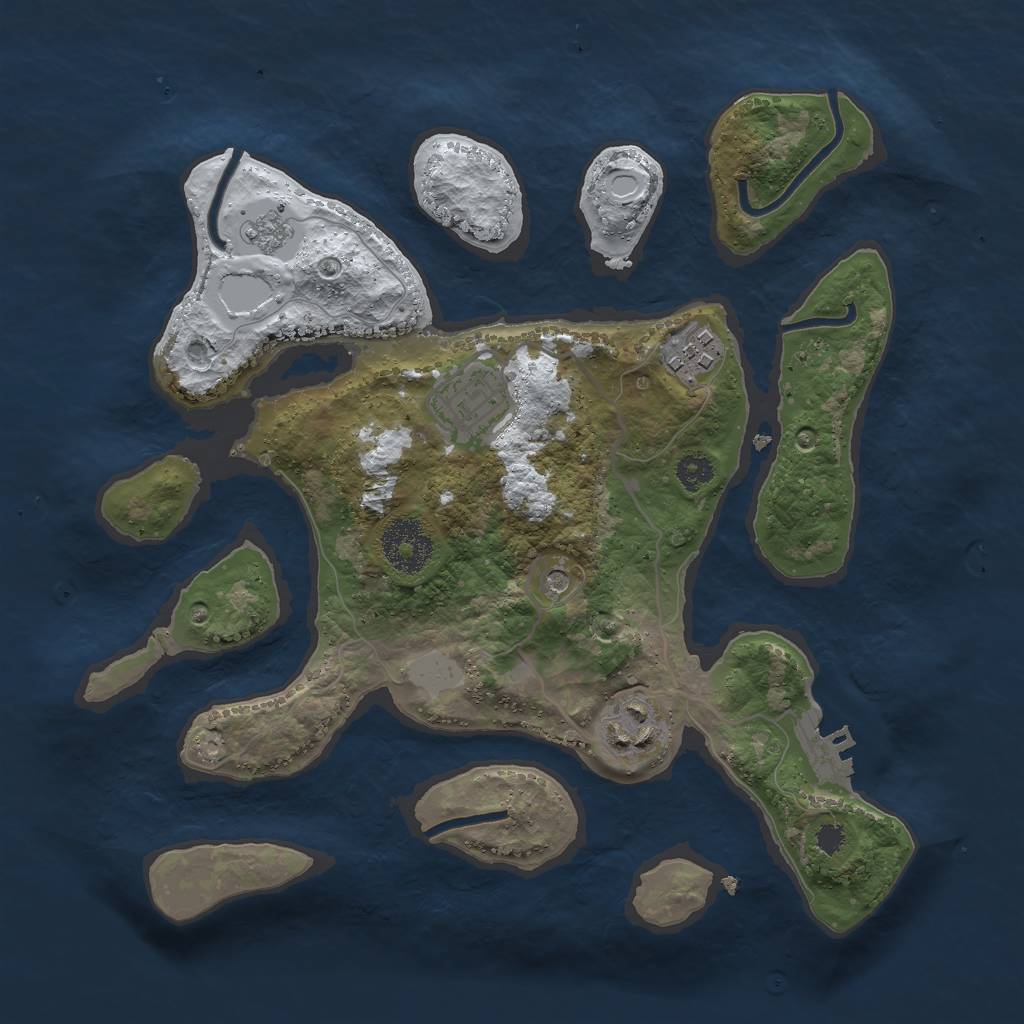 Rust Map: Procedural Map, Size: 2900, Seed: 456840, 11 Monuments