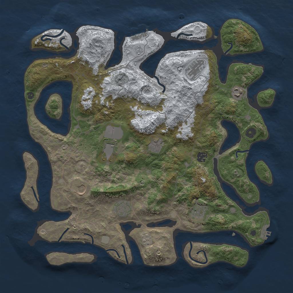 Rust Map: Procedural Map, Size: 4250, Seed: 1813019, 18 Monuments