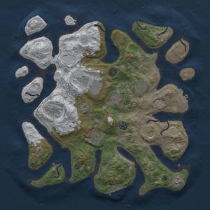 Thumbnail Rust Map: Procedural Map, Size: 3800, Seed: 612351, 17 Monuments
