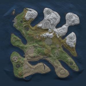 Thumbnail Rust Map: Procedural Map, Size: 3000, Seed: 742104900, 16 Monuments