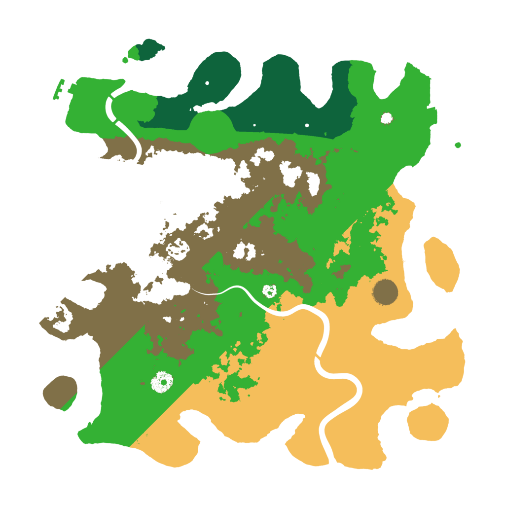 Biome Rust Map: Procedural Map, Size: 3500, Seed: 3751336