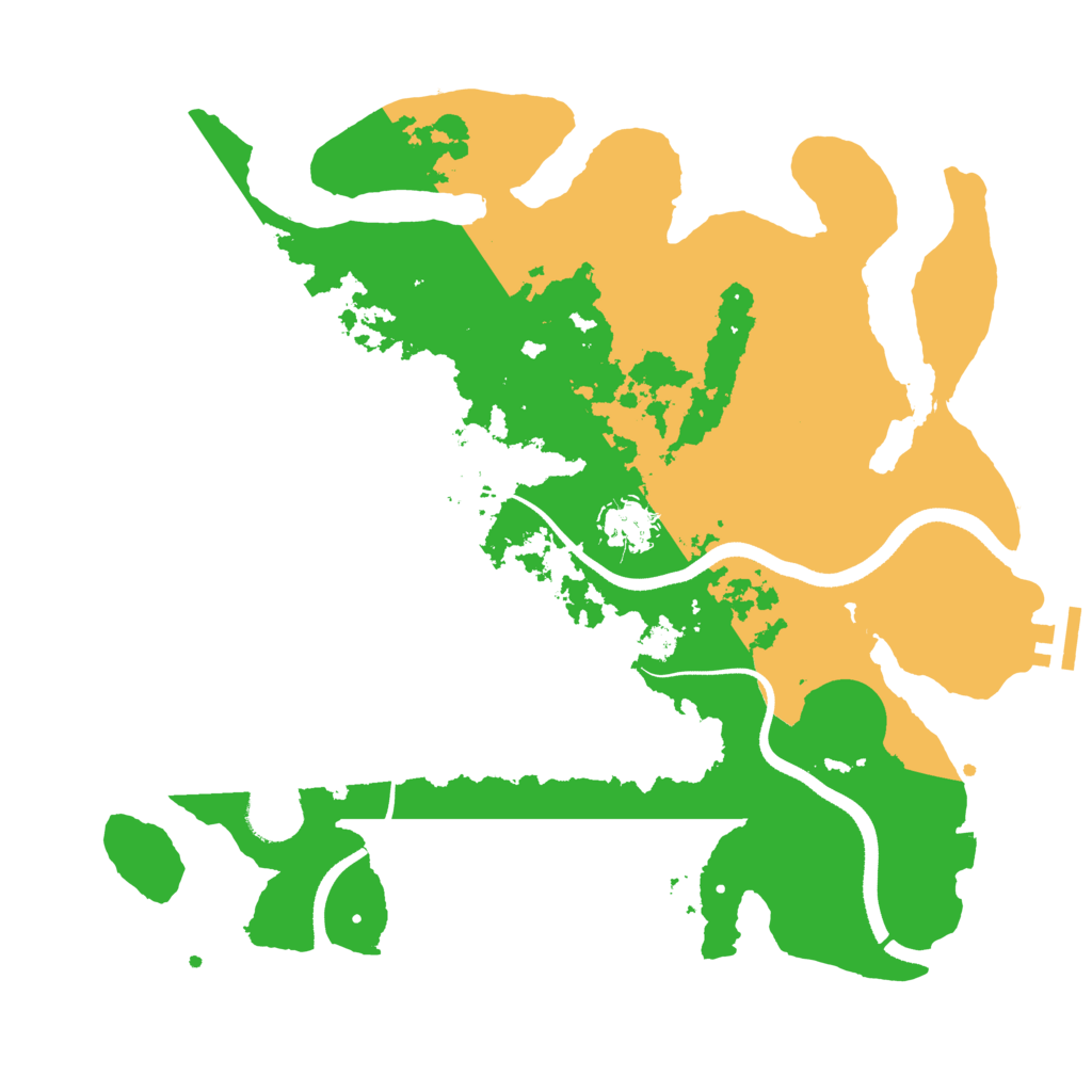 Biome Rust Map: Procedural Map, Size: 3500, Seed: 4674823