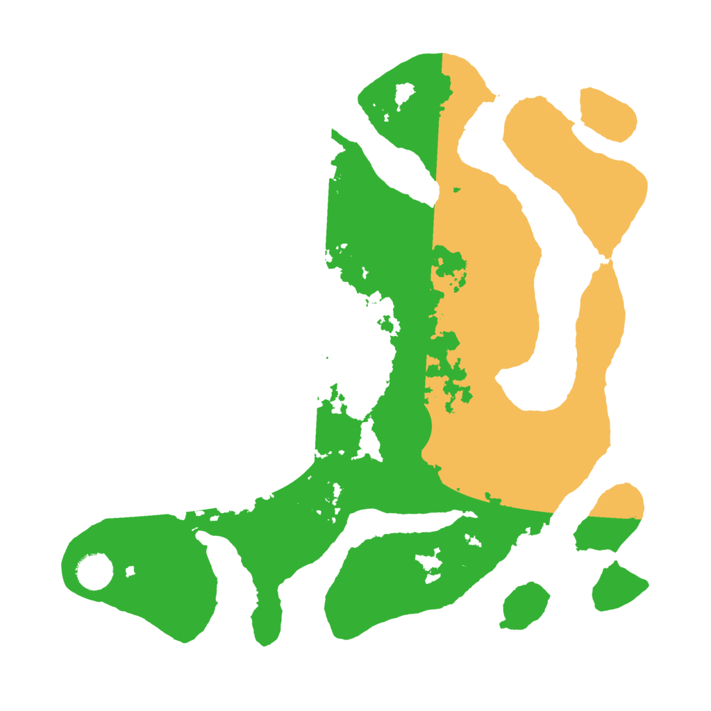 Biome Rust Map: Barren, Size: 3500, Seed: 106534