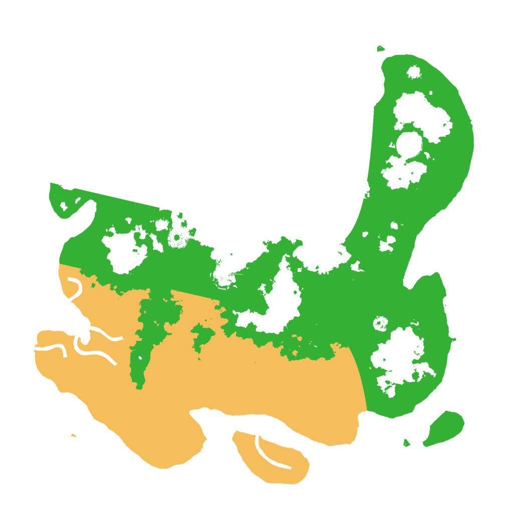 Biome Rust Map: Procedural Map, Size: 3500, Seed: 29466