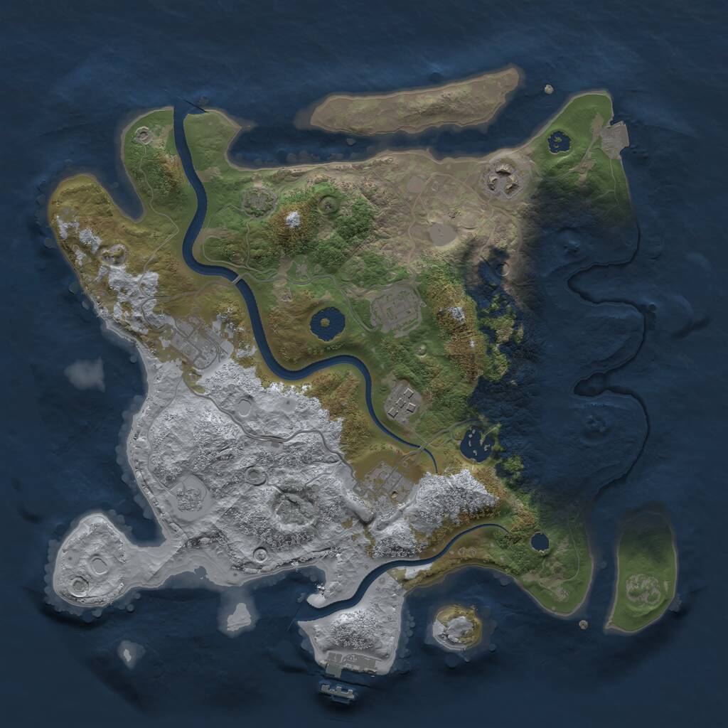 Rust Map: Procedural Map, Size: 3297, Seed: 13371337, 11 Monuments