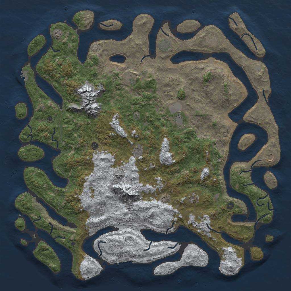 Rust Map: Procedural Map, Size: 6000, Seed: 214748367, 20 Monuments