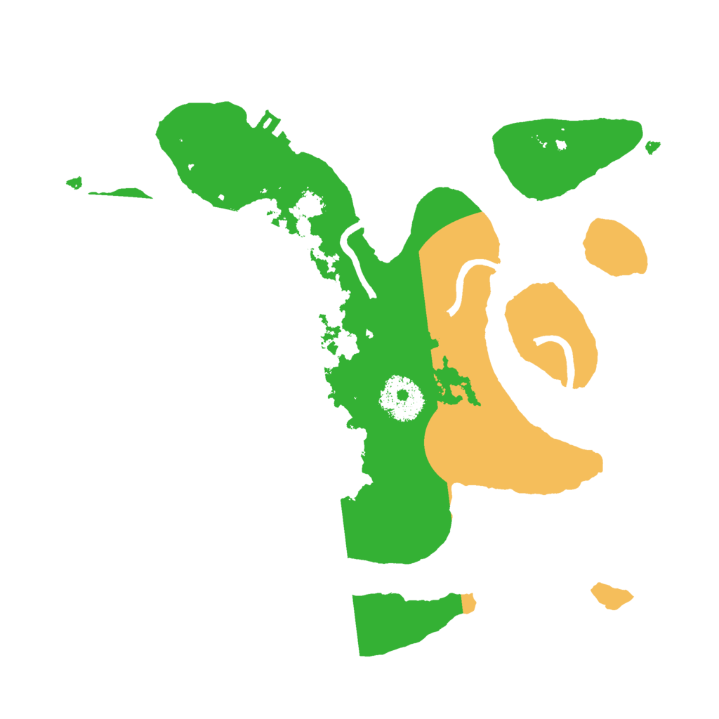 Biome Rust Map: Procedural Map, Size: 2500, Seed: 396936573