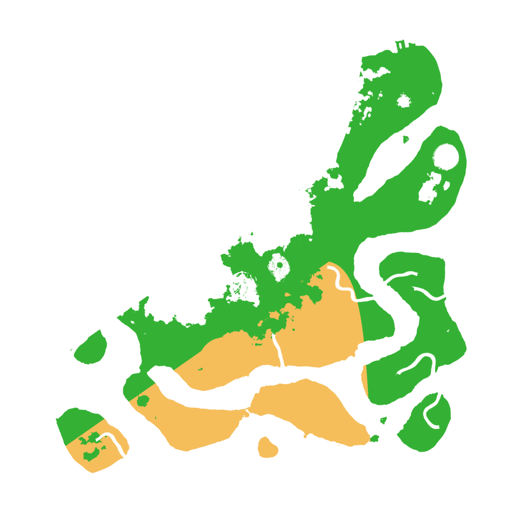 Biome Rust Map: Procedural Map, Size: 3500, Seed: 2024827