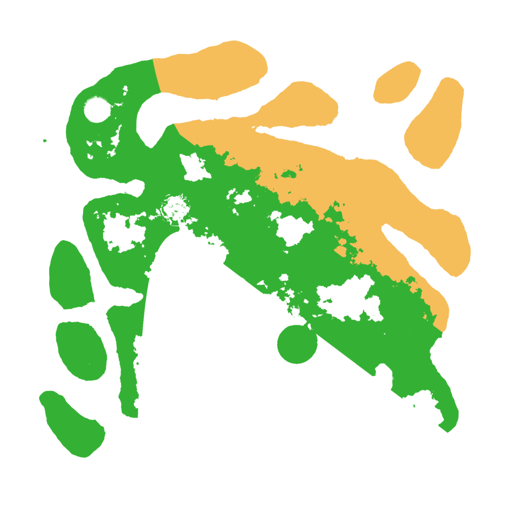 Biome Rust Map: Barren, Size: 3500, Seed: 164066