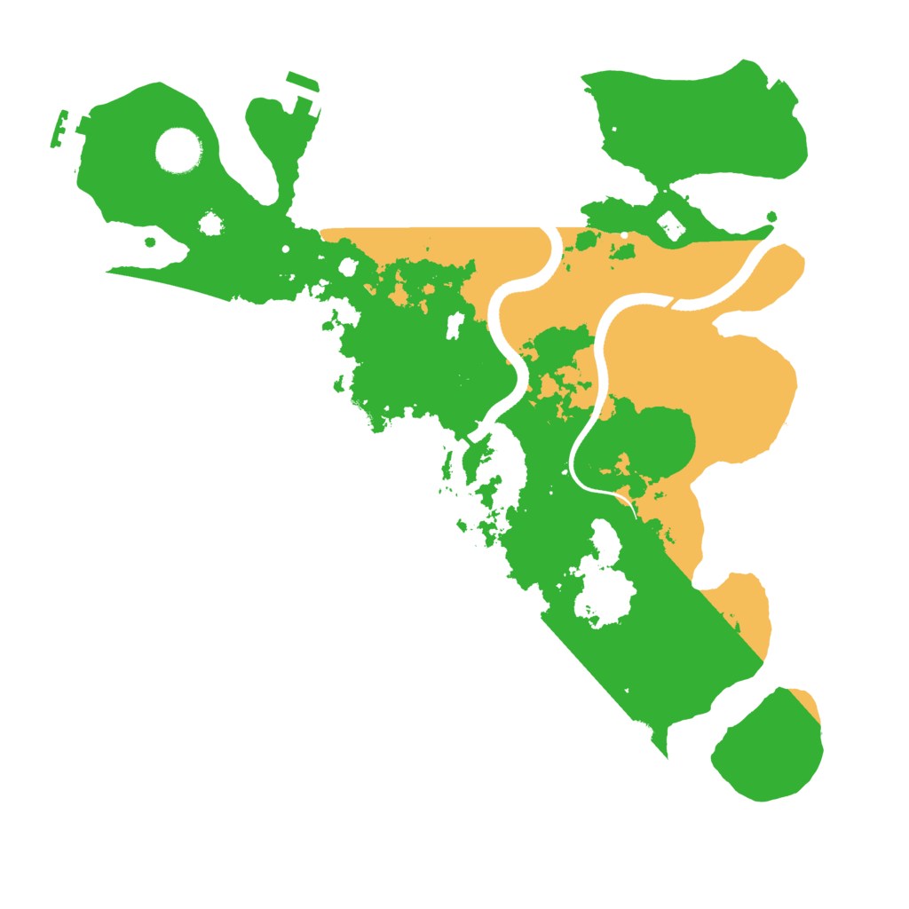 Biome Rust Map: Procedural Map, Size: 3500, Seed: 262091