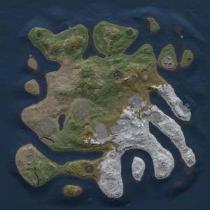 Thumbnail Rust Map: Procedural Map, Size: 3500, Seed: 472385, 17 Monuments