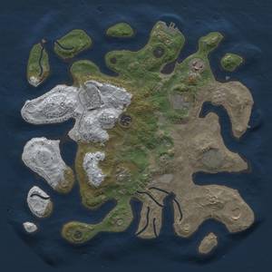 Thumbnail Rust Map: Procedural Map, Size: 3500, Seed: 2278580, 17 Monuments