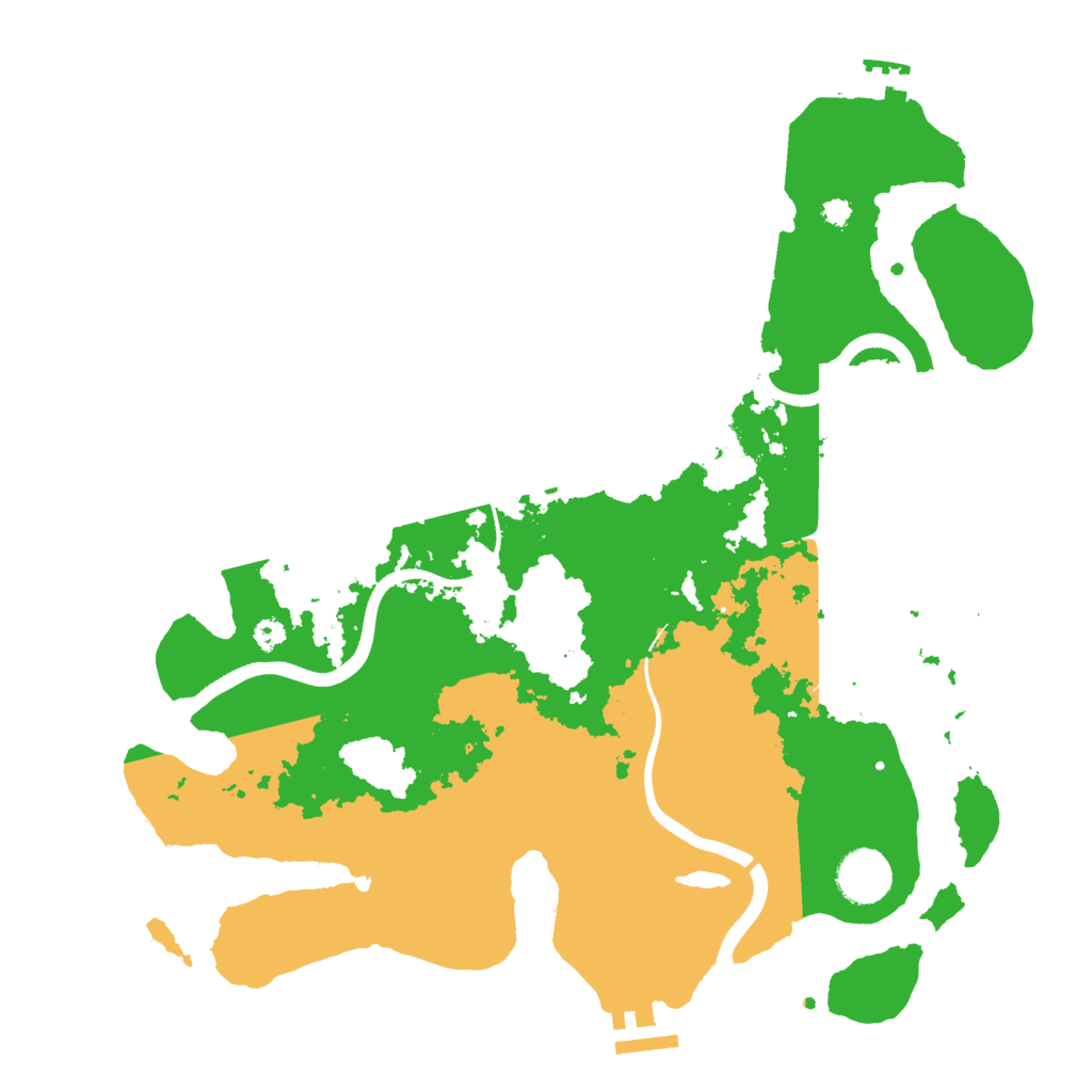Biome Rust Map: Procedural Map, Size: 3500, Seed: 967773