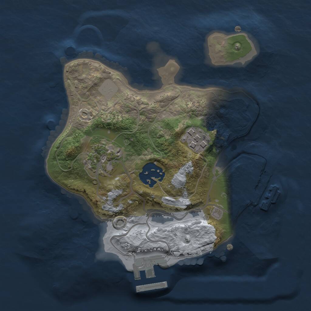 Rust Map: Procedural Map, Size: 2000, Seed: 12121212, 6 Monuments