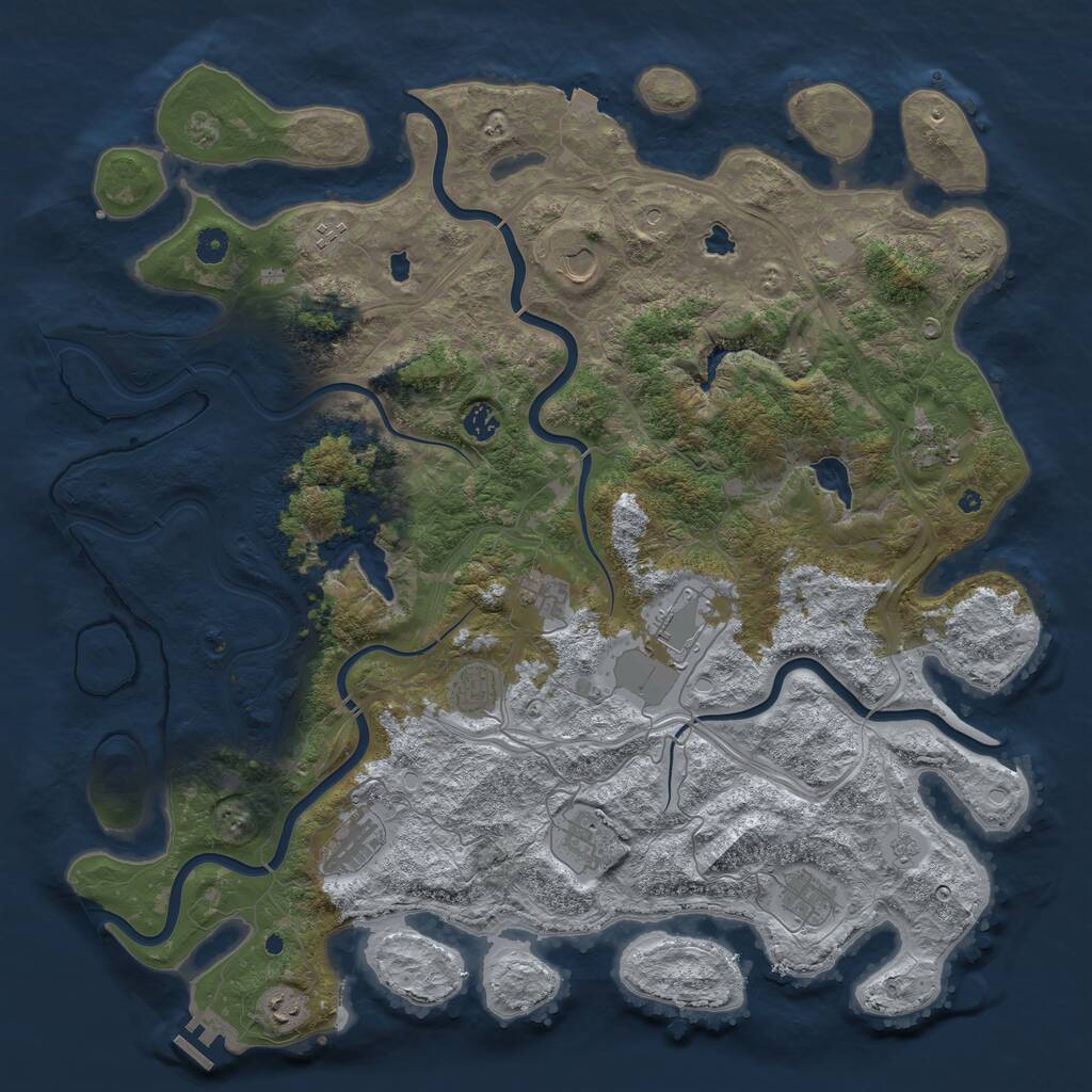 Rust Map: Procedural Map, Size: 4750, Seed: 20220303, 16 Monuments