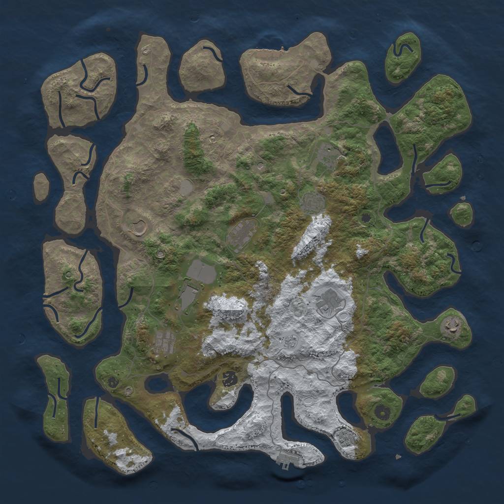 Rust Map: Procedural Map, Size: 4750, Seed: 156106, 19 Monuments
