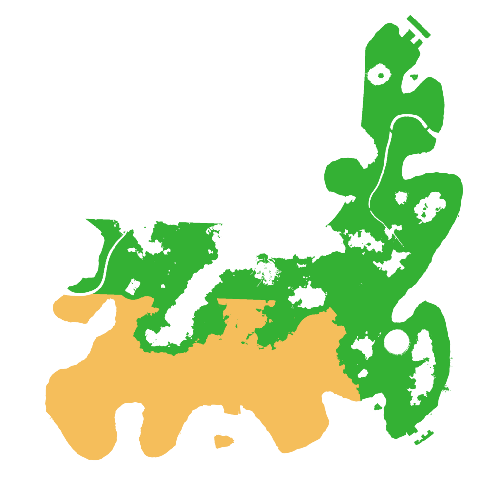 Biome Rust Map: Procedural Map, Size: 3500, Seed: 3073215