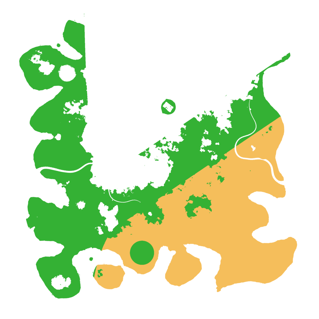Biome Rust Map: Procedural Map, Size: 3500, Seed: 4974621